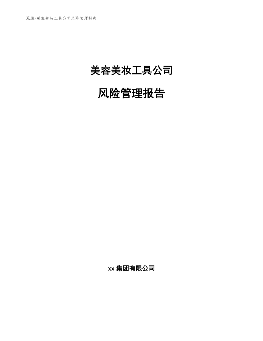 美容美妆工具公司风险管理报告【范文】_第1页