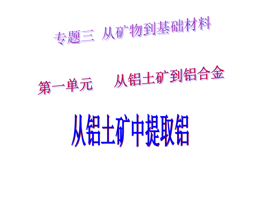 从铝土矿中提取铝课件必修1_第1页