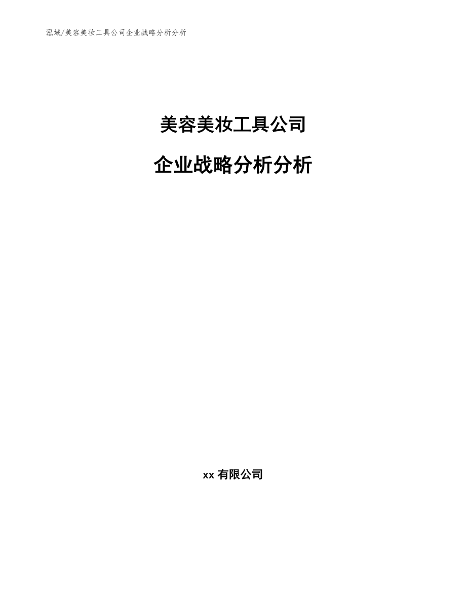 美容美妆工具公司企业战略分析分析【参考】_第1页