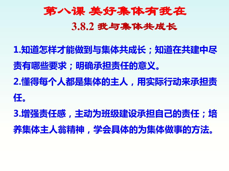 人教版七年级道德与法治下册8.2我与集体共成长课件共14张_第1页