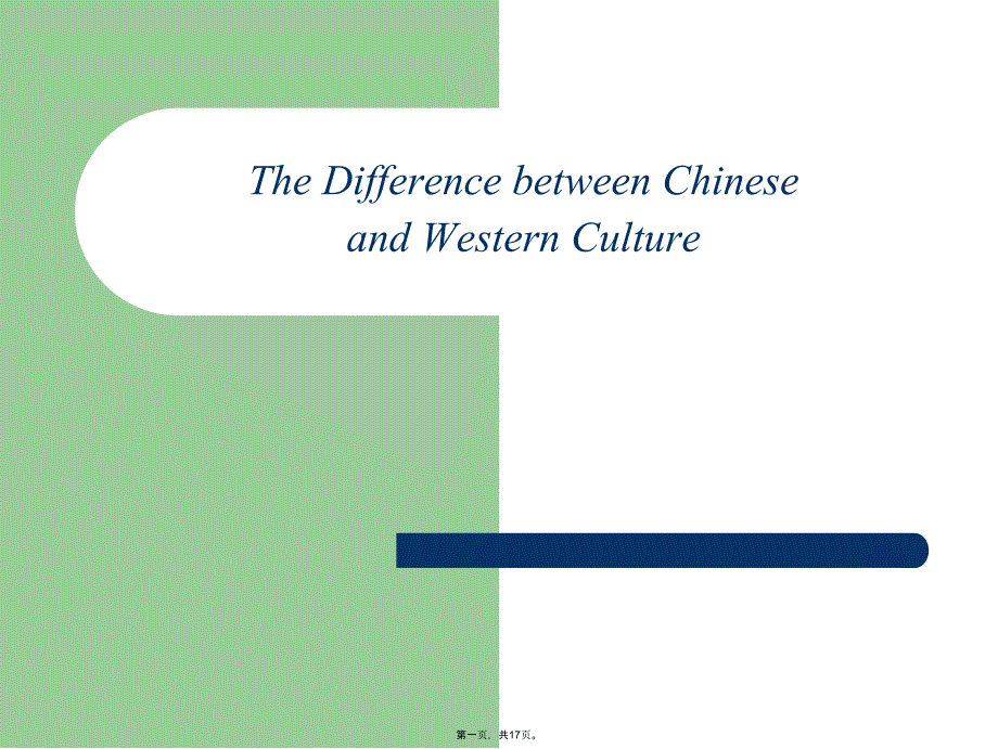 中西文化差异英文教程文件_第1页