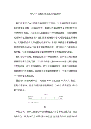 CAN总线的编码方式