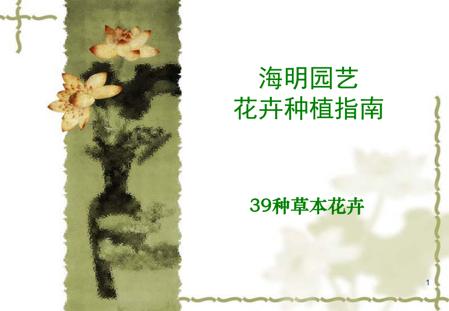 海明园艺39种花卉种植指南PPT_第1页