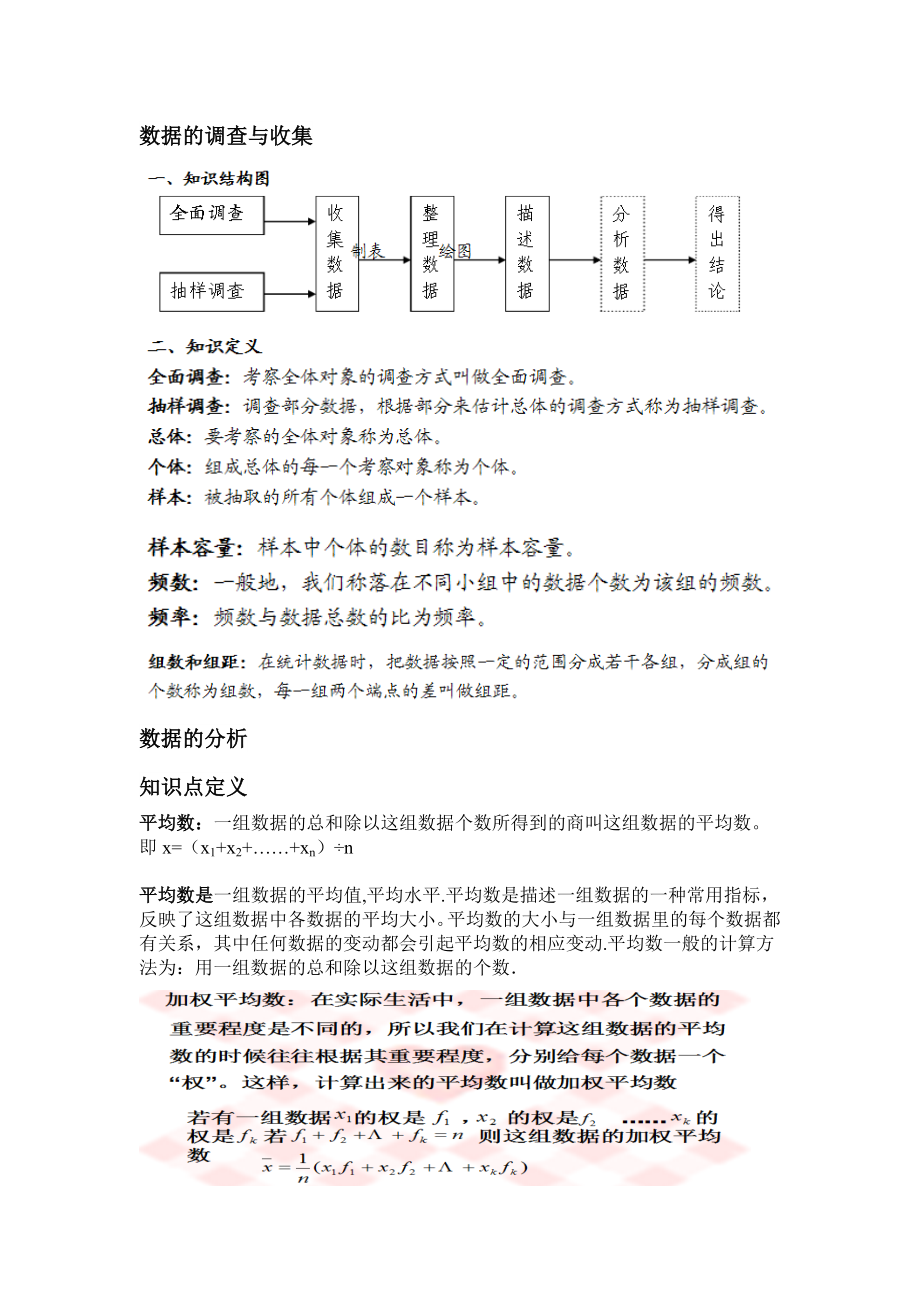 初一数学知识点——数据的调查-收集与分析_第1页