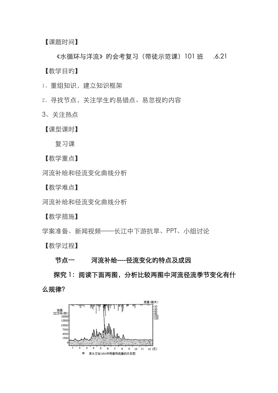 《水循環(huán)與洋流》的會(huì)考復(fù)習(xí)(帶徒示范課)101班.6.21_第1頁(yè)