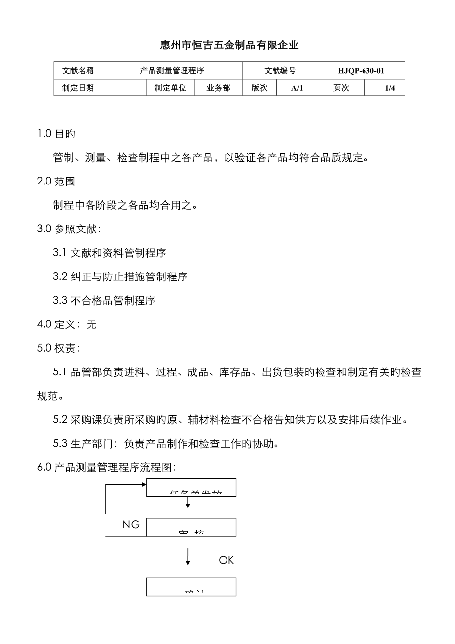 产品测量管理程序_第1页