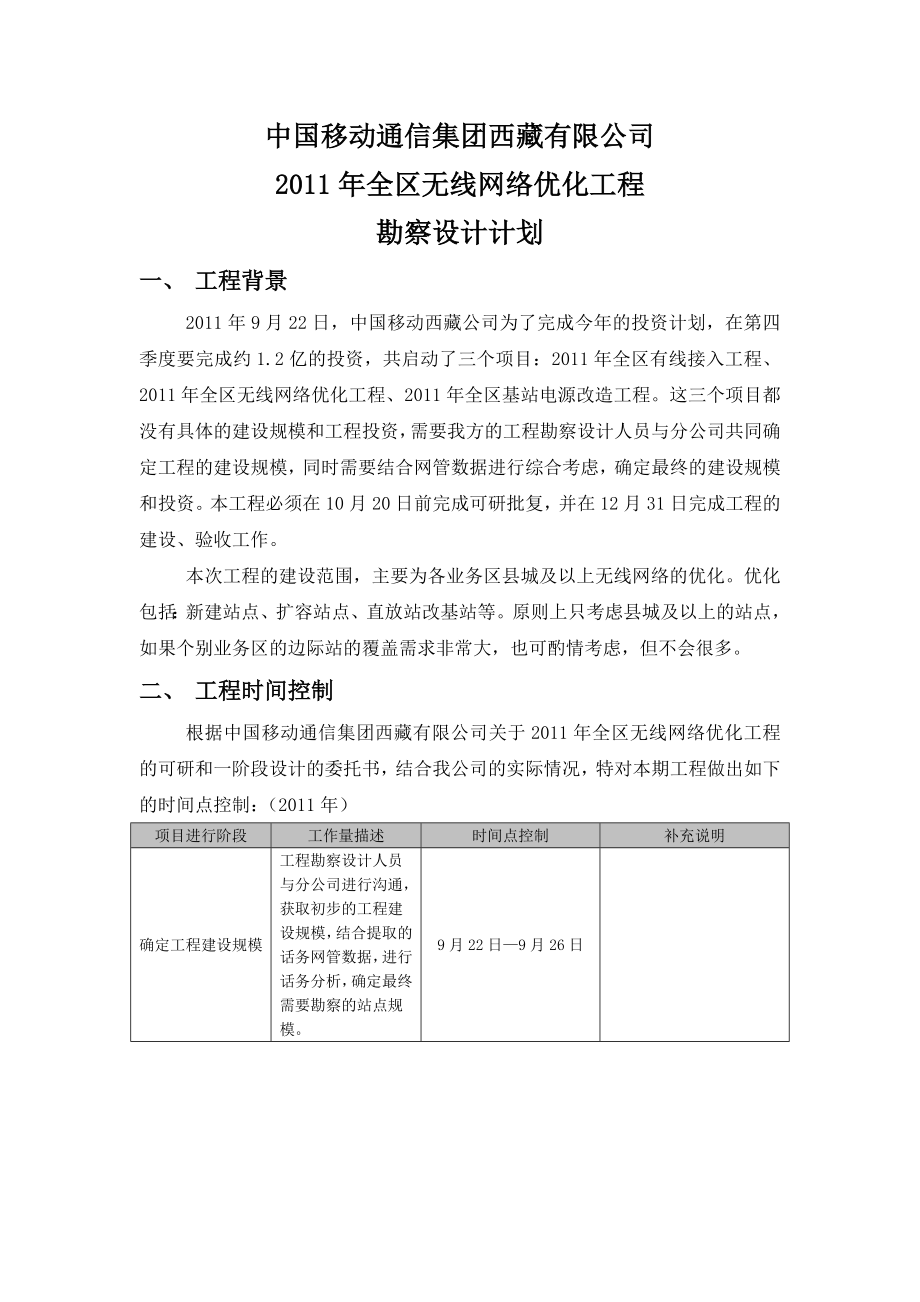 工程勘察设计计划表_第1页