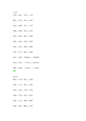 小學語文二年級下冊常考近義詞、反義詞大匯總