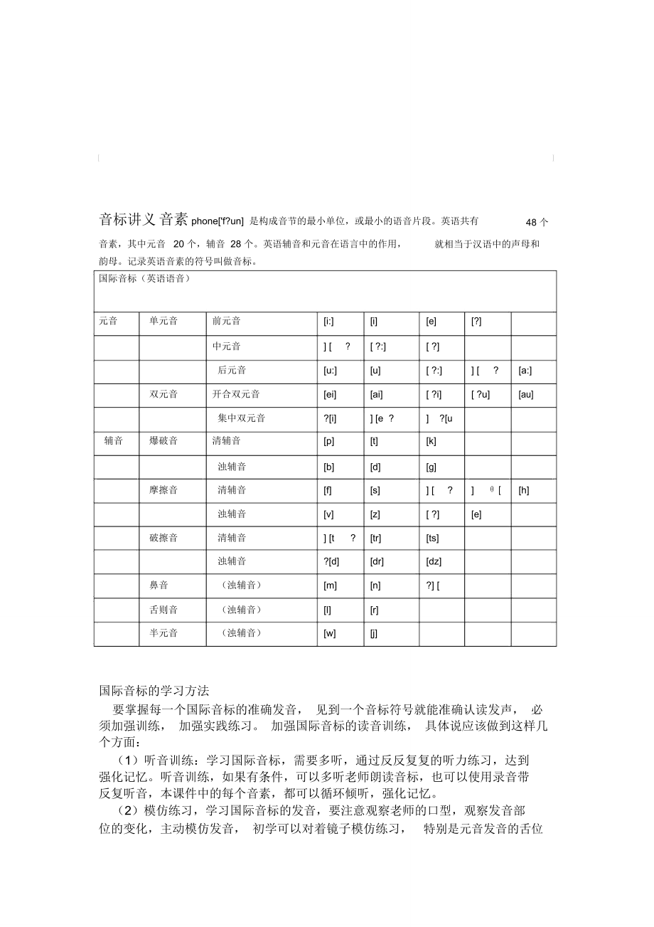 音标讲义总结_第1页