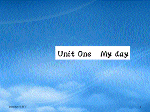 人教版五級英語下冊 Unit 1 My day Part A（第二課時）習題課件 人教PEP