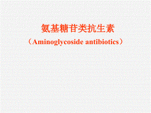 药理学教学课件氨基糖苷类抗生素
