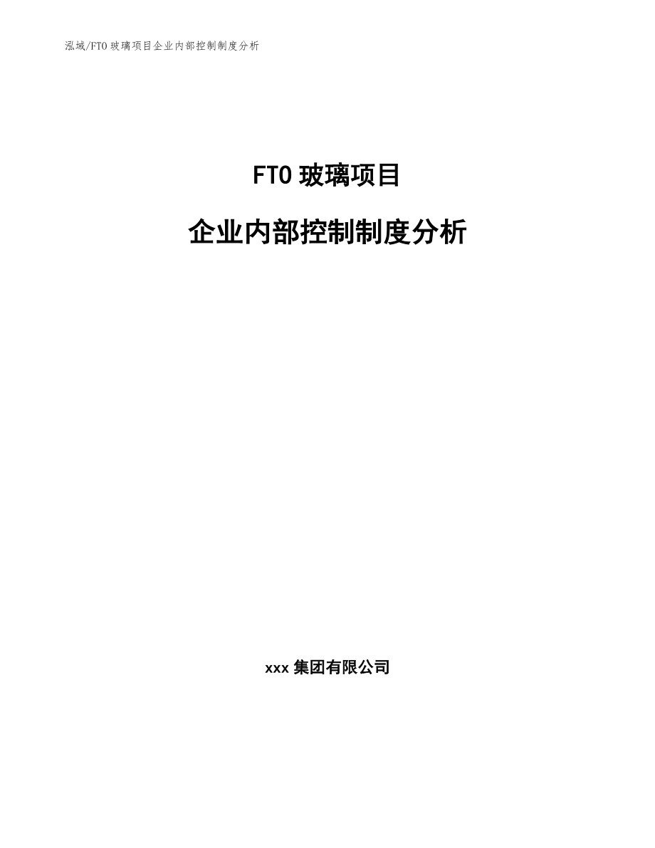 FTO玻璃项目企业内部控制制度分析【参考】_第1页