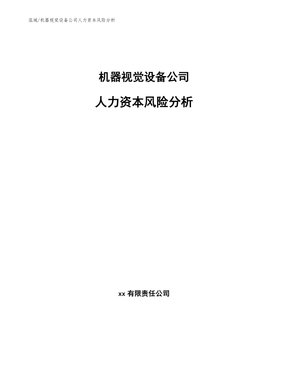 机器视觉设备公司人力资本风险分析（参考）_第1页