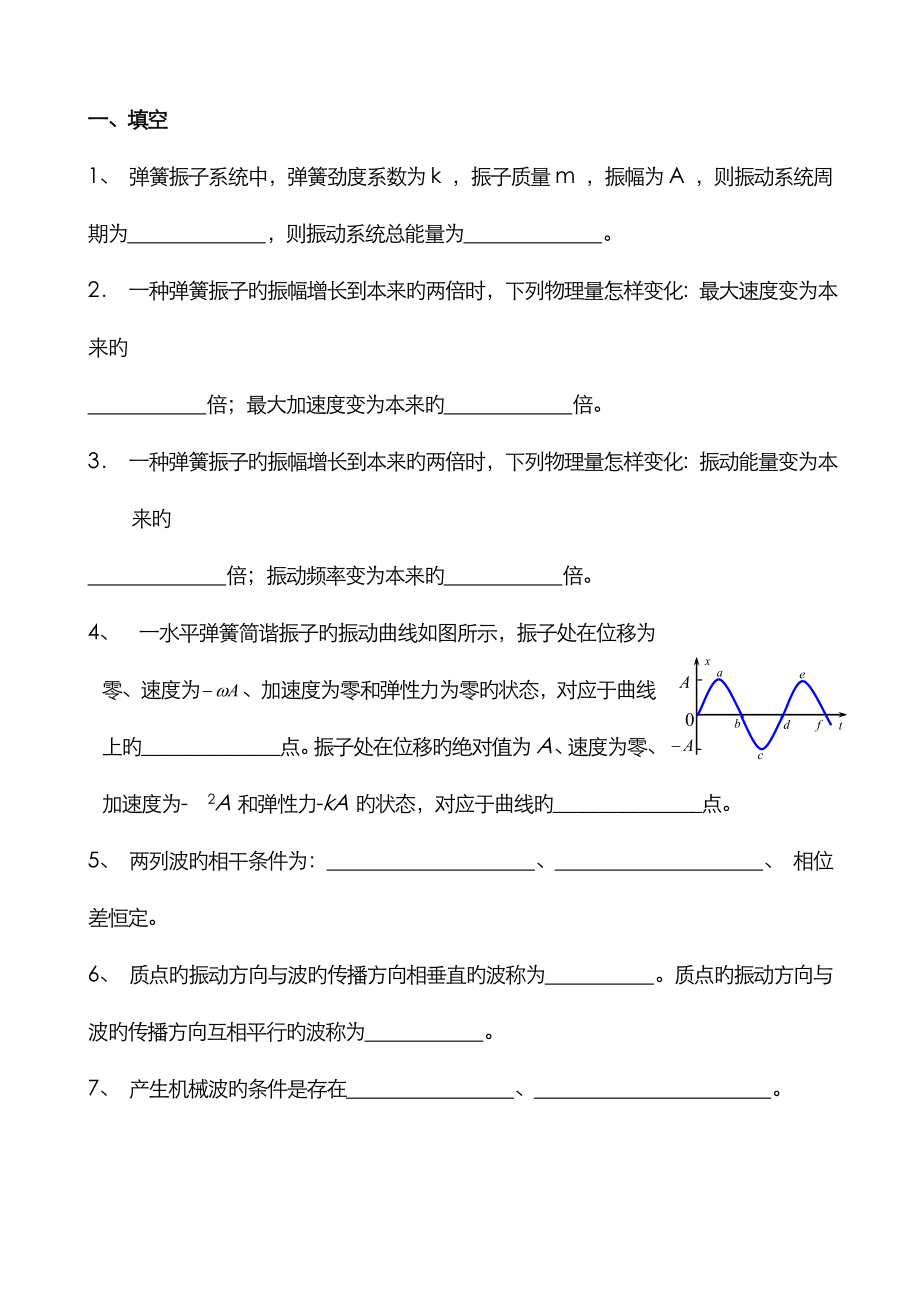 大學物理 機械振動、機械波_第1頁