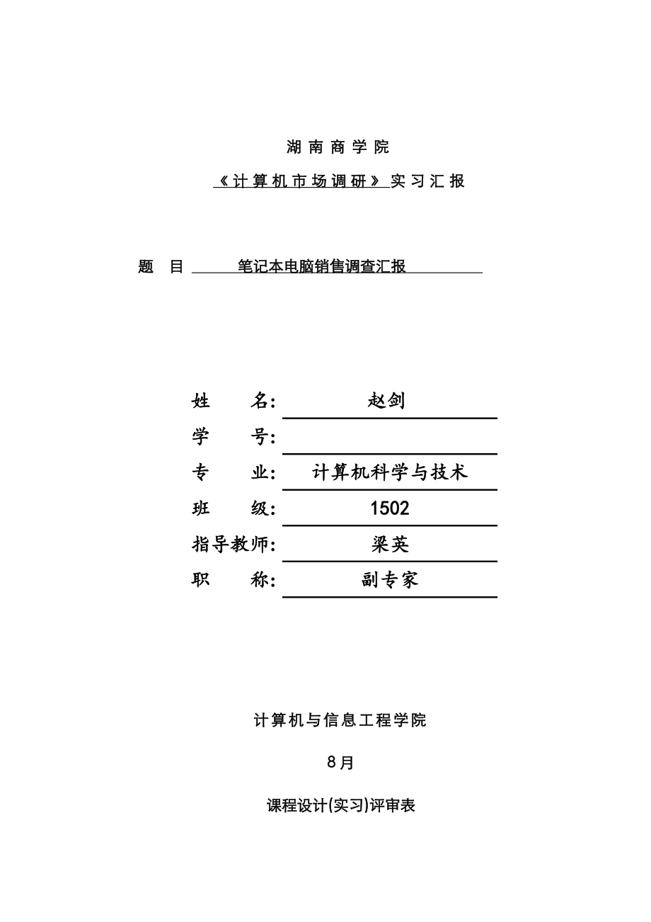 计算机市场调研报告资料_第1页