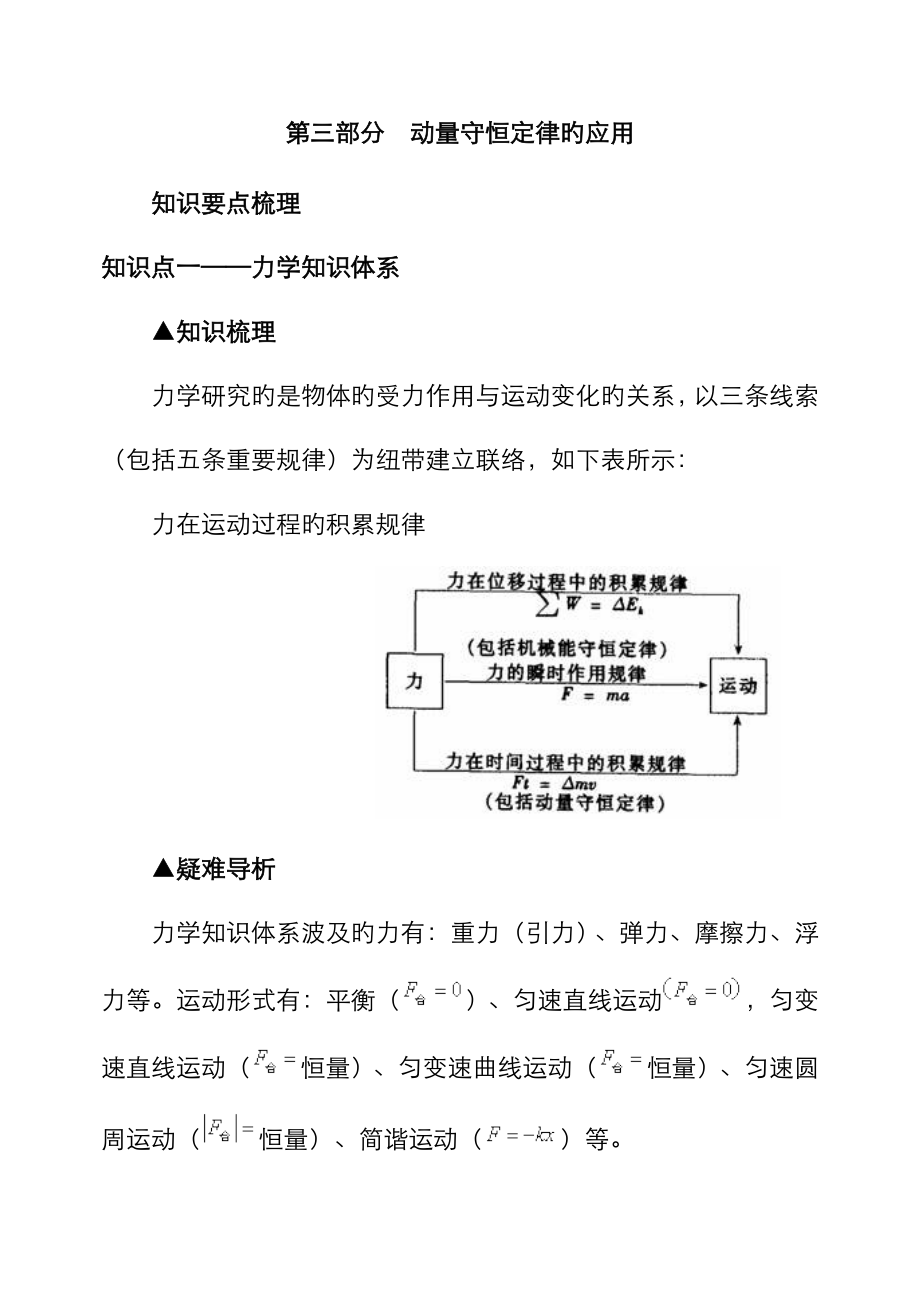 第三部分動(dòng)量守恒定律的應(yīng)用_第1頁