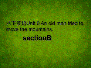 八年級(jí)英語(yǔ)下冊(cè) Unit 6 An old man tried to move the mountains課件3