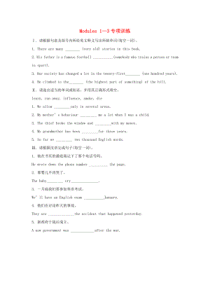 2013年九年級(jí)英語上冊 Modules 1-3專項(xiàng)訓(xùn)練 外研版