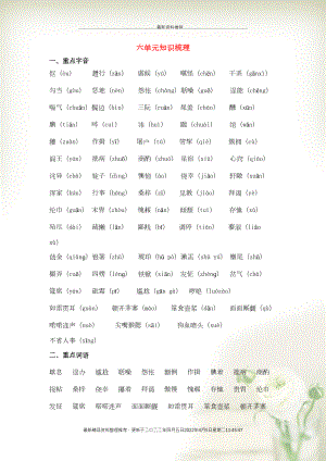 九年級(jí)語文上冊(cè) 第六單元 品味古典名著知識(shí)梳理素材 新人教版(共4頁DOC)