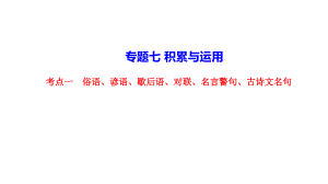 部編版小升初一輪復習專題七 積累與運用(2份打包)