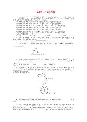 2013年中考數(shù)學(xué)第一輪復(fù)習(xí)資料 第四部分 專題突破 專題四 開放探究題（無答案）