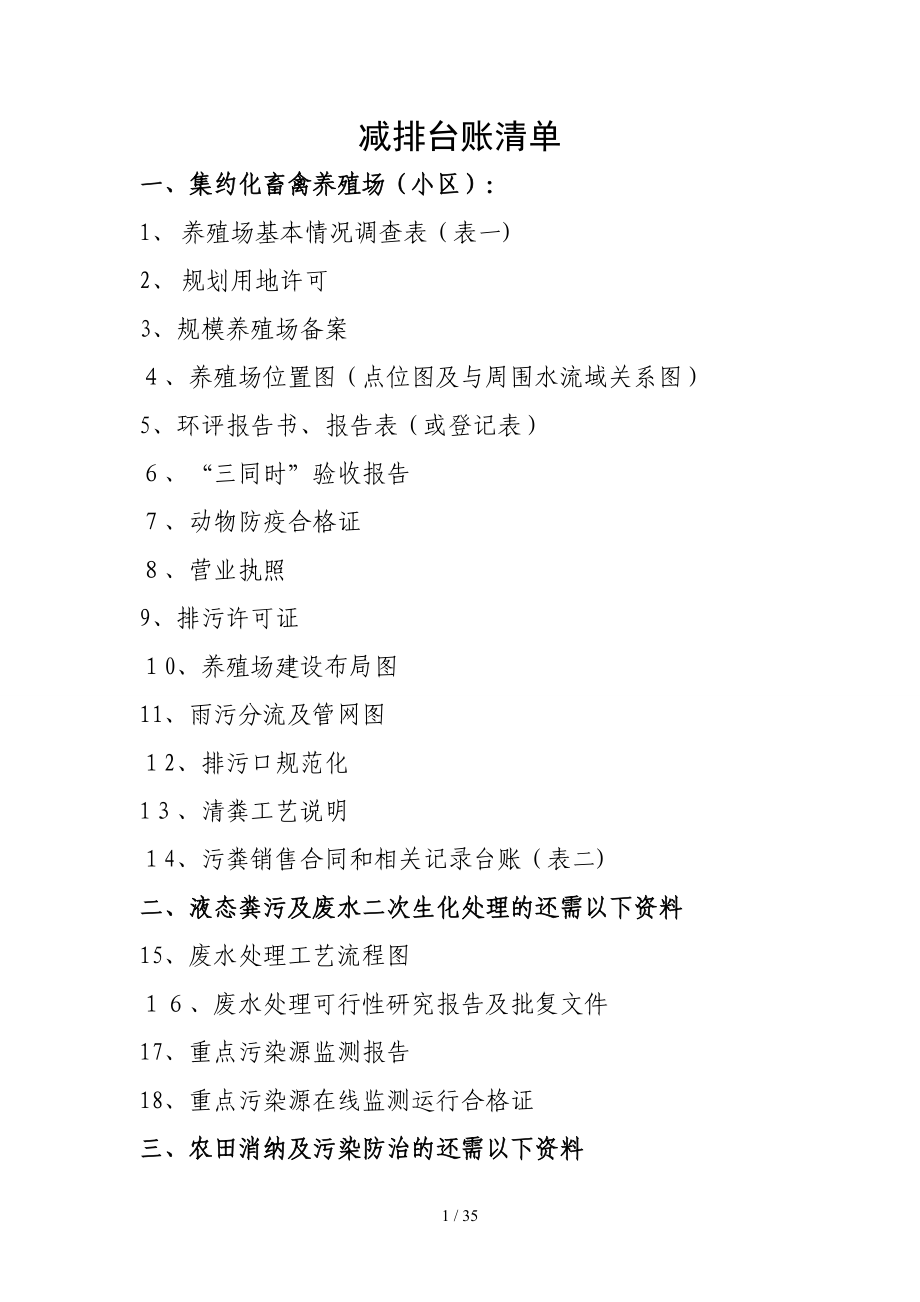 杭州市规模畜禽养殖污染减排台账记录本_第1页