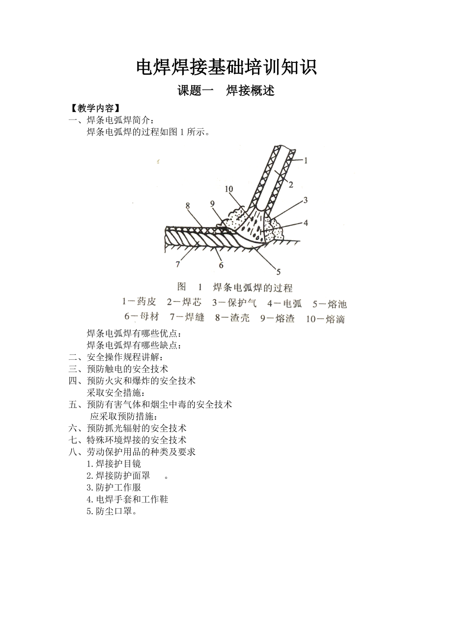 电焊焊接基础培训知识_第1页
