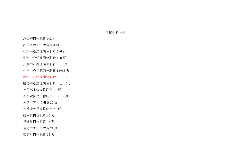 玩具公司职位说明书汇编_第1页