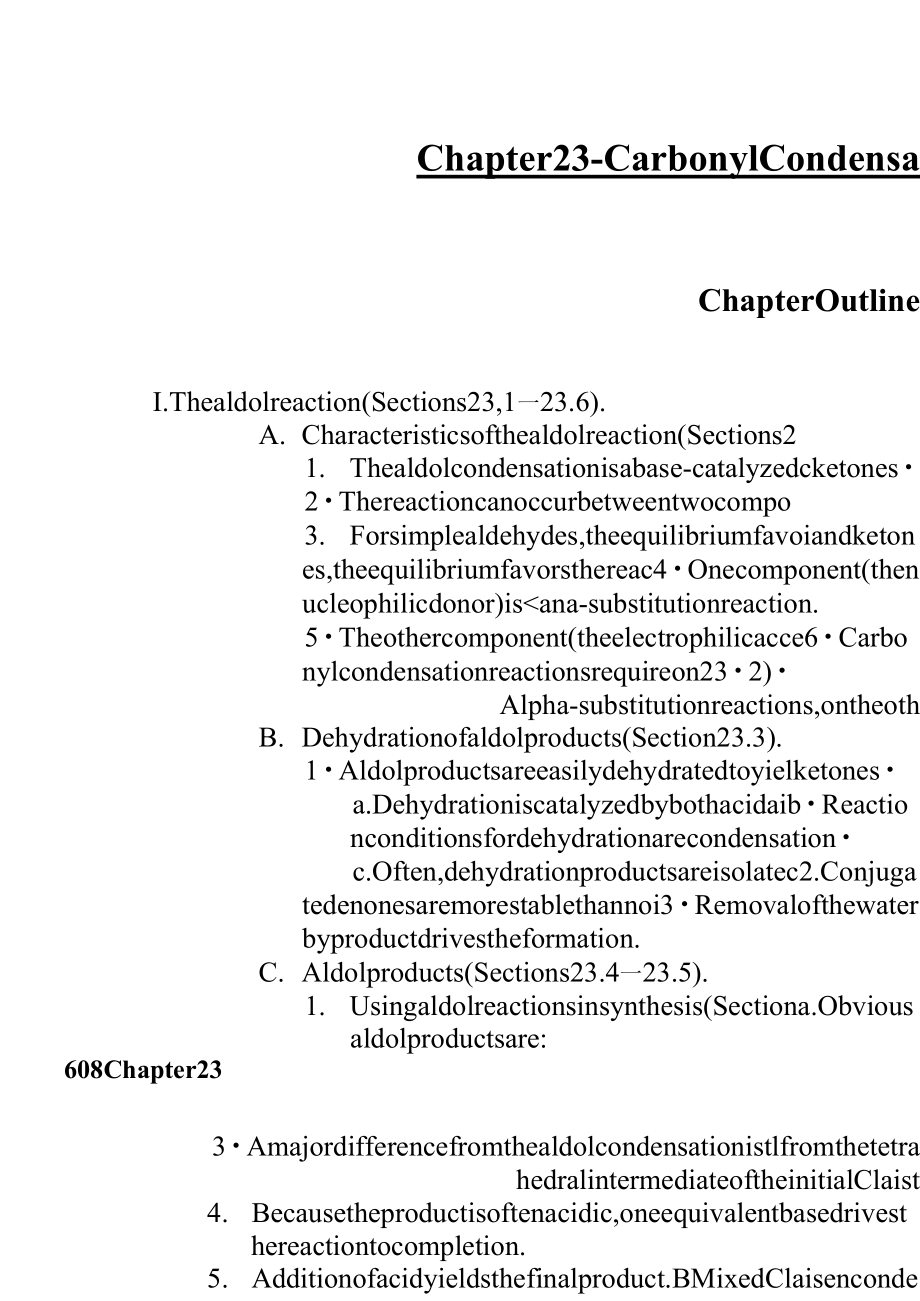 有机化学教材McMurry39;sOrganicChemistry的课后习题答案Chapter23_第1页