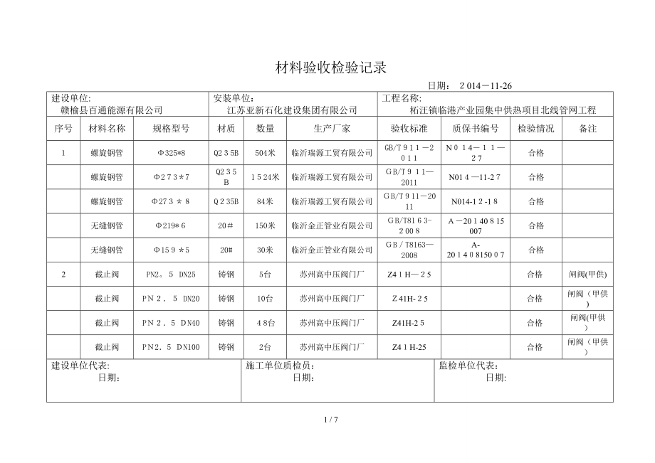 01主 要 材 料 驗(yàn)收記錄表_第1頁(yè)