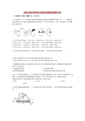 2022-2020学年高二生物上学期期中试题 (IV)