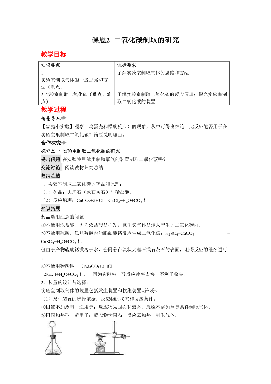 课题2 二氧化碳制取的研究[2]_第1页