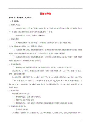 安徽省宿州市教研室2021屆高三數(shù)學二輪、三輪總復習 特色專題 函數(shù)與導數(shù)