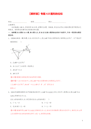 九年级数学上册《图形的位似》分项练习真题【解析版】