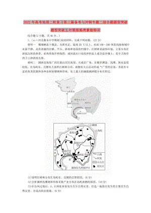 2022年高考地理二輪復(fù)習(xí)第三篇備考與沖刺專題二綜合題題型突破題型突破五對策措施類素能特訓(xùn)