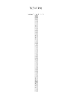 現(xiàn)金流量表模板