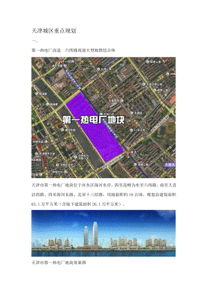 天津城区重点规划