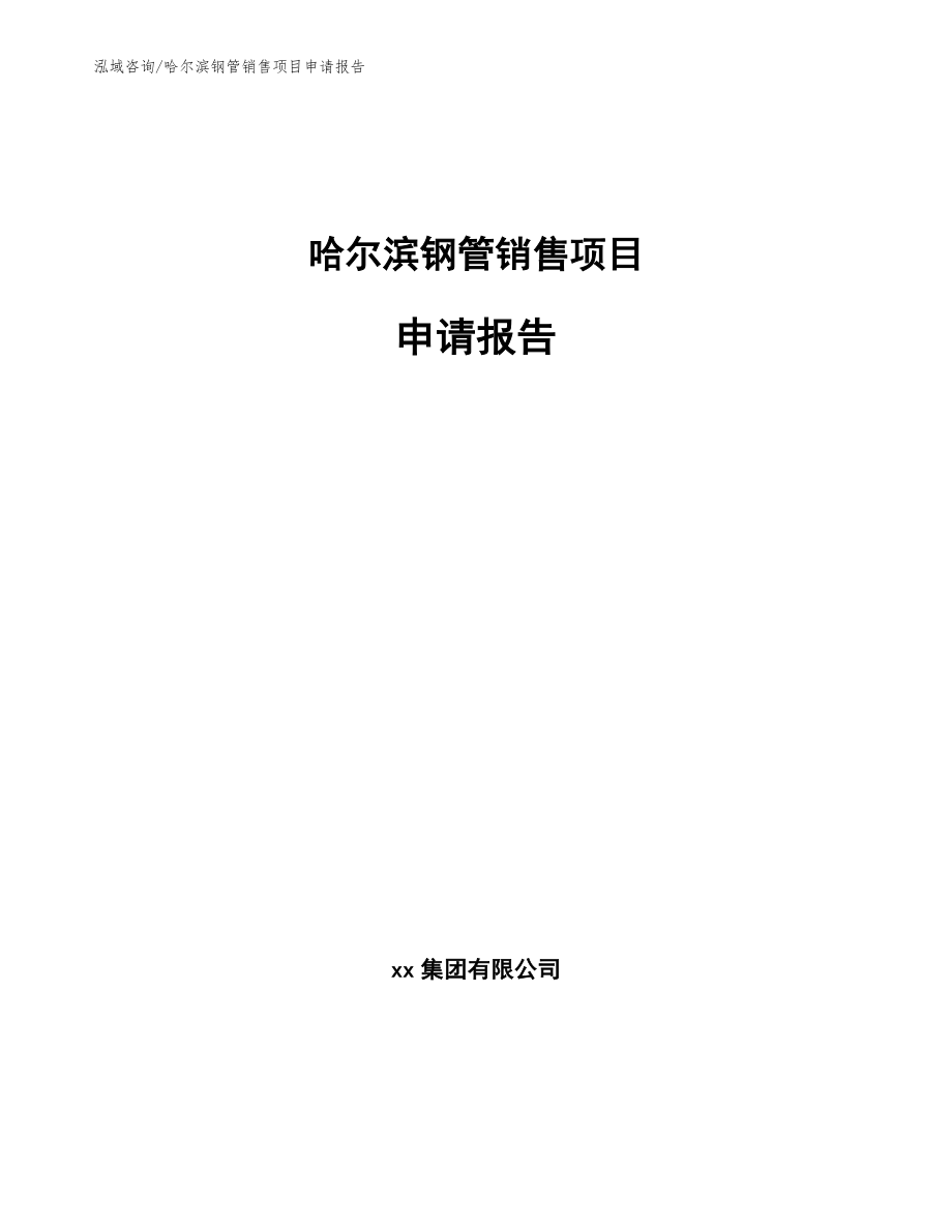 哈尔滨钢管销售项目申请报告_第1页