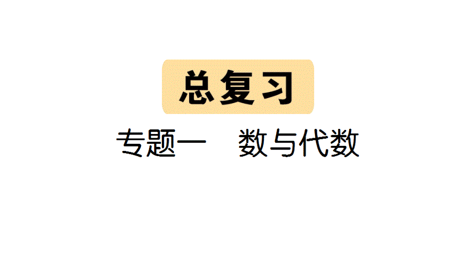 北师大版三年级下册数学习题ppt课件-总复习专题一-数与代数_第1页