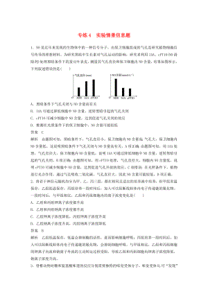 浙江專(zhuān)用2020年高考生物考前增分專(zhuān)項(xiàng)練輯專(zhuān)項(xiàng)3高考答題模板專(zhuān)練專(zhuān)練4實(shí)驗(yàn)情景信息題含解析