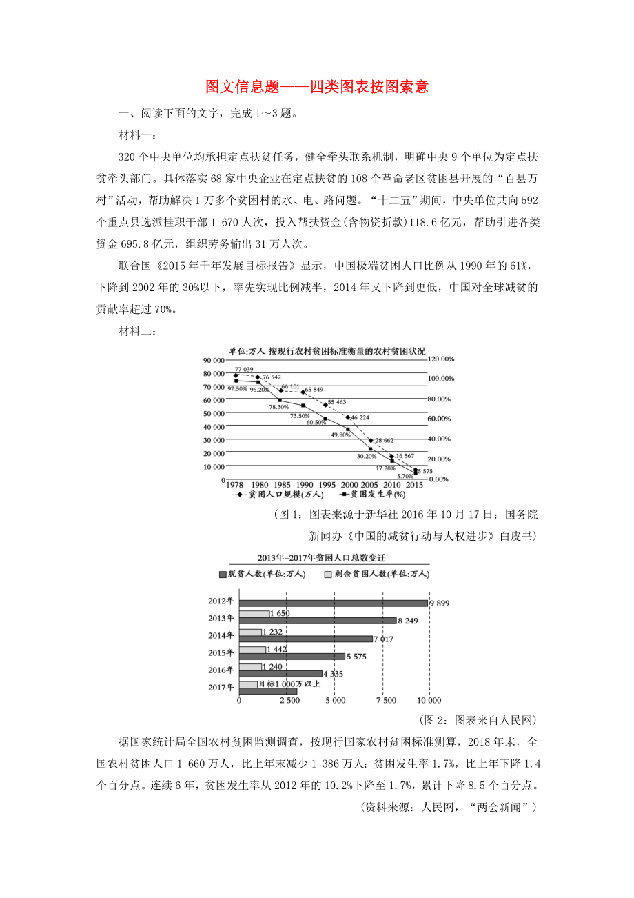 新課標(biāo)2020高考語文二輪復(fù)習(xí)專題二搶分點(diǎn)二圖文信息題--四類圖表按圖索意限時(shí)規(guī)范練含解析_第1頁