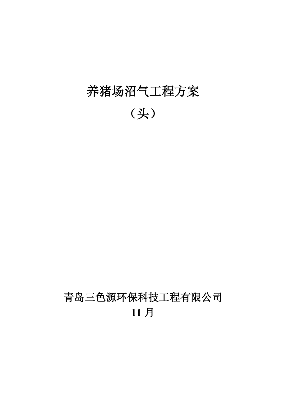 头猪沼气关键工程重点技术专题方案_第1页