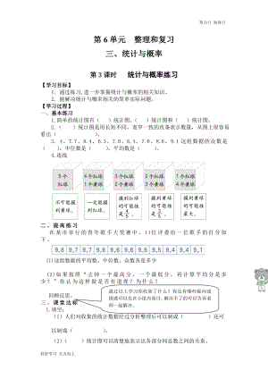 人教版小學(xué)數(shù)學(xué)六年級下冊《統(tǒng)計與概率練習(xí)-》導(dǎo)學(xué)案