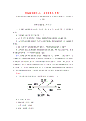 2014年高考生物第一輪總復(fù)習(xí) 第5-6章階段綜合測試（2）（含解析）新人教版必修1