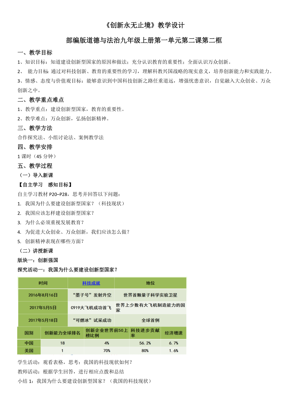 《創(chuàng)新永無止境》教學(xué)設(shè)計(jì)[6]_第1頁