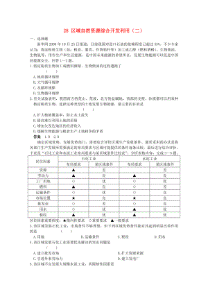 2013高考地理 考前沖刺必考知識點精煉 28 區(qū)域自然資源綜合開發(fā)利用（二）新人教版