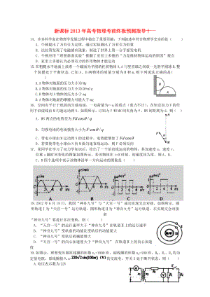 （新課標(biāo)）2013年高考物理 考前終極預(yù)測(cè)指導(dǎo)十一