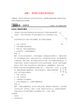 2014年高考物理復(fù)習(xí) 第8章 專題8 帶電粒子在復(fù)合場(chǎng)中的運(yùn)動(dòng)訓(xùn)練題 新人教版