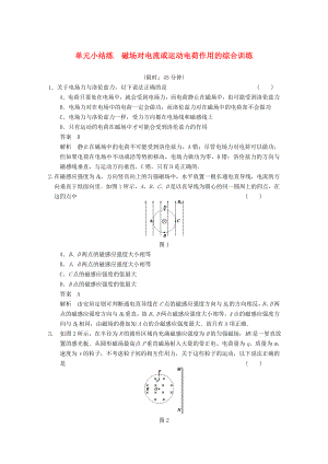 2014年高考物理复习 第8章 单元小结练 磁场对电流或运动电荷作用的综合训练题 新人教版