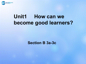 九年級英語全冊 Unit 1 How can we become good leaners Sectoin B 3a-3c課件